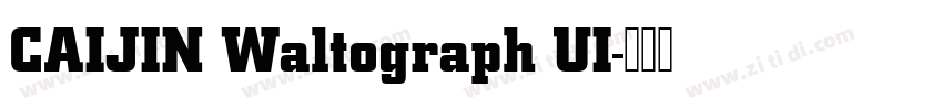 CAIJIN Waltograph UI字体转换